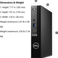 Dell OptiPlex 7020 MFF Mini PC 7000 Micro Form Factor Business Desktop Computer, Intel Hexa-Core i5-12500T (Beat i7-11700T), 32GB DDR5 RAM, 1TB PCIe SSD, WiFi6E, 2 DisplayPort + HDMI, Windows 11 Pro - Image 6