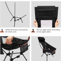 NOVSIGHT Camping Chairs - Folding Portable Camp Chair, High Back Camping Chair with Headrest, Outdoor Comfortable Camping Chair for Adults Hiking Backpacking - Image 8