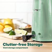 BELLA Electric Can Opener and Knife Sharpener, Multifunctional Jar and Bottle Opener with Removable Cutting Lever and Cord Storage, Stainless Steel Blade, Sage - Image 7