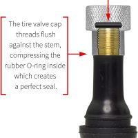 for Cadillac V Logo in Black on Red Aluminum Tire Valve Stem Caps - Official Licensed - Image 3