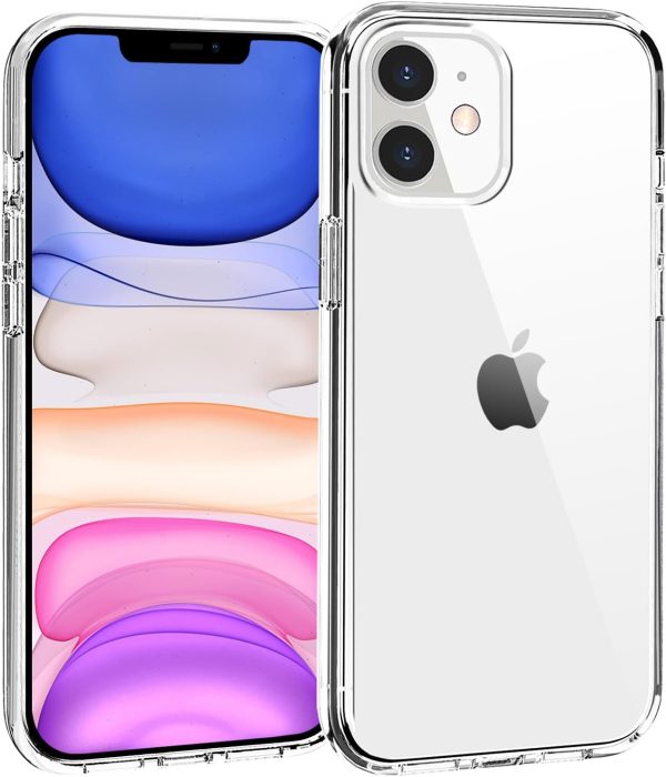 TENOC Phone Case Compatible with iPhone 11, Clear Case Shockproof Protective Bumper Slim Cover for 6.1 Inch