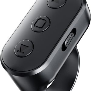 Scrolling Ring Remote for TikTok YouTube IG Shorts Video Landscape Portrait, Fingertip Wireless Scroller Page Turner Clicker for Kindle APP Compatible with iPhone iPad Android Phone Tablet