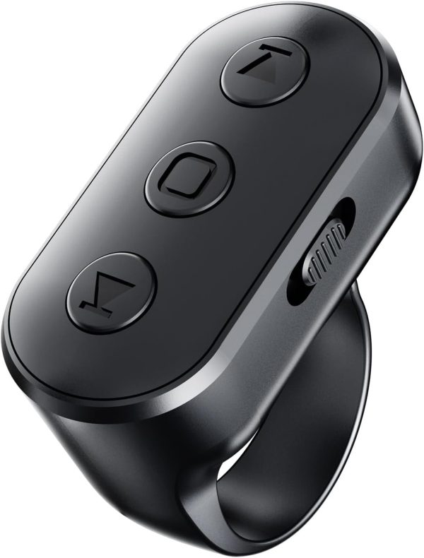 Scrolling Ring Remote for TikTok YouTube IG Shorts Video Landscape Portrait, Fingertip Wireless Scroller Page Turner Clicker for Kindle APP Compatible with iPhone iPad Android Phone Tablet