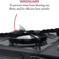 Gas One Portable Butane Camping Stove with Case: Automatic Ignition, Precise Heat Control - Camping & Tailgating and Outdoor Cooking - Image 4
