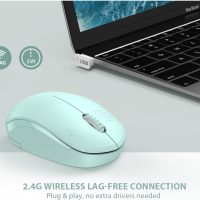 seenda Wireless Mouse, 2.4G Noiseless Mouse with USB Receiver - Portable Computer Mice for PC, Tablet, Laptop with Windows System - Mint Green - Image 4