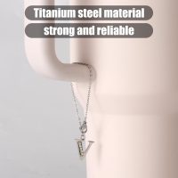 Letter Pendant for Stanley Cup, Rhinestones Pendant Alphabet Chain Personalized Identification Name ID Letter Handle Accessories for Water Bottle Tumbler Stanley Cup - Image 3