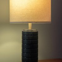 PoKat 23" Blue Table Lamps, Farmhouse Bedside Lamps for Bedroom Set of 2, Ceramic End Table Lamps for Living Room, Traditional Nightstand Desk Lamps, Medium - Image 2