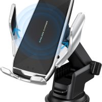Car Phone Mount,Auto-Clamping Smart Sensor 10W Qi Fast Charging Car Front Windshield Dashboard Air Vent Phone Holder Compatible with iPhone12/12 pro max/Samsung S20/note 20 All 4.7-6.7 Inch Smartphone - Image 8