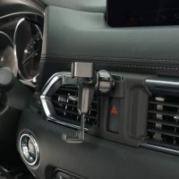 BEERTE Phone Holder fit for Mazda CX-5 2017-2025 Adjustable Air Vent Car Dashboard Cell Phone Mount Carbon Fiber Pattern Gravity Phone Mount fit for Any inches Smartphone - Image 2