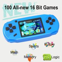16 Bit Handheld Games for Kids Adults 3.0'' Large Screen Preloaded 100 HD Classic Retro Video Games USB Rechargeable Seniors Electronic Game Player Birthday Xmas Present (Blue) - Image 2