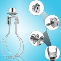yuntop Clip on Lampshade Adapter, Lamp Shade Light Bulb Clip Adapter includes Finial, Lamp Shade Holder for Clip On Light Bulbs(1Pcs, Silver) - Image 3