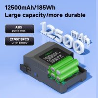 185Wh Mini V Mount Battery, 12500mAh V Lock Battery Support PD 60W Fast Charging with USB-C, D-TAP, USB-A, AC Output Port for Video Broadcast Camera Camcorder Monitor Video Light - Image 2
