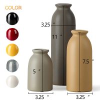 CWLWGO-Ceramic Matte Vase for Home Decor, Modern and Minimalist Decorative Vases Set. Farmhouse Decor,Living Room Tabletop, Bookshelf Centerpiece Decoration,Boho Decor.（Matte Multi）… - Image 2