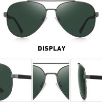Mens Polarized Sunglasses for Men Women with case Mirror Lens Classic Style - Image 3
