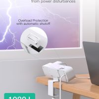 PD30W Desk Clamp Power Strip, Desktop Mount Surge Protector, Fast Charging Station, 5Ft Extension Cord Desk Edge Mount Shelf with 4 Outlets 4 USB Ports (2 USB C), Home Office Accessories Essentials - Image 7