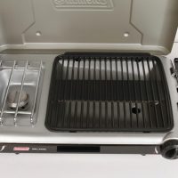 Coleman Tabletop 2-in-1 Grill & Stove with 2 Adjustable Burners, Propane Grill/Stove with Push-Button Starter, Wind Guards, Grease Tray, & 20,000 BTUs of Power for Camping, Tailgating, & More - Image 5