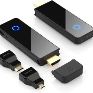 Wireless HDMI Transmitter and Receiver - 4K Decoding 1080P 60HZ Output, Dual Band 2.4/5GHz, 98FT, Streaming Video Audio from Laptop, PC, STB, Camera to TV, Projector, Monitor(Black)