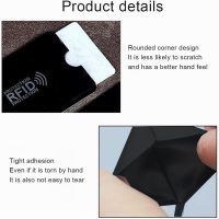 3Pcs RFID Blocking Card Credit Card Holder Contactless NFC Cards Protector Waterproof Cards Sleeves for Women Men,Black - Image 4