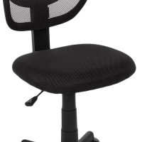 Amazon Basics Rolling Desk Chair, Adjustable, Low Back, Padded Seat, Breathable Mesh, Swivel, Black, 21.25" D x 22.5" W x 38" H - Image 9