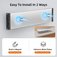 Under Cabinet Lighting, Equipped with Motion Sensor, Rechargeable Battery Operated，3-Level Adjustable Brightness, 3 Pack Magnetic Under Counter Lights for Kitchen, Closet, Pantry, 7.8" - Image 5