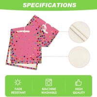 Pink Polka Dot Happy Birthday Table Runner, Seasonal Kitchen Dining Table Decoration for Home Party Decor 13x72 Inch - Image 5