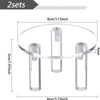 Clear Ring Jewelry Display Stand, 2 Sets Acrylic Organizer Pedestals for Rings & Earrings, Decorative Display Stands for Collectibles, Artifacts, Figurines, Memorabilia - Image 2