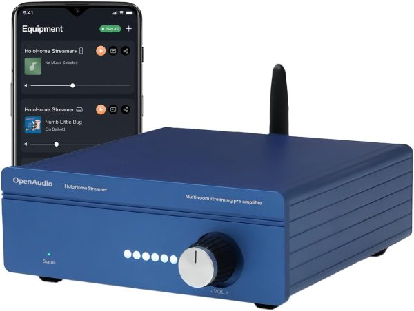 Streamer: Multi-Room Streamer | with Airplay2, Spotify Connect, DLNA | HDMI ARC, Optical, Coax, RCA, USB