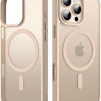 Magnetic for iPhone 16 Pro Case, Compatible with MagSafe, Military Grade Shockproof Anti-Scratch Slim Translucent Matte Phone Case for iPhone 16 Pro - Desert Gold - Image 2