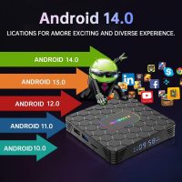 Android 14 TV Box 2025, R69 Max Android Box with 4GB RAM 32GB ROM RK3528 Quad-Core for Smart TV, 8K HD Video Decoding & HDR 10 Video Output ，Support WiFi6 2.4Ghz/5.0Ghz BT 5.0 TV Box - Image 4