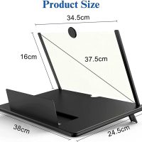18" Screen Magnifier for Cell Phone – 3D HD Magnifing Screen Enlarger Projector for Movies Videos and Gaming – Foldable Phone Stand Holder with Screen Amplifier–Supports All Smartphones (Black-18inch) - Image 5