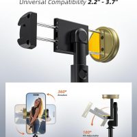 Phone Tripod & Selfie Stick with Remote, Portable, Lightweight for Video Recording Vlog, Extendable Travel Tripod Stand Compatible with iPhone Android, Black, 62" - Image 5