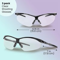 Aqulius 3pk Shooting Glasses - Safety Glasses - Eye Protection for Shooting Range, Tactical Shooting Goggles - Image 2