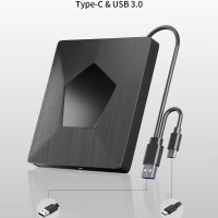 External Blu Ray Drive, External Bluray Burner with USB 3.0 & Type-C, External Bluray CD DVD Reader, Bluray Writer for PC, USB External Blu-ray Drives for Windows XP/7/8/10/11 MacOS - Image 3