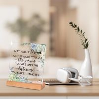 Thank You Gift for Coworker, May You Be Proud of the Work Do Farewell Resigning Employee Appreciation Gift for Colleague Anniversary Acrylic Sign(Bright Style) - Image 5