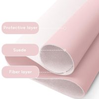 YSAGi Non-Slip Leather Desk Pad, Waterproof Laptop Computer Desk Keyboard Mat, Table Protector Blotter Mat, Large Mouse Pad for Office/Work/Home/Decor(Pink, 23.6" x 13.7") - Image 2