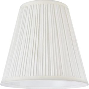 Aspen Creative 33004A, Transitional Pleated Empire Spider Construction Lamp Shade in Off White, 9" wide (5" x 9" x 8-1/2")