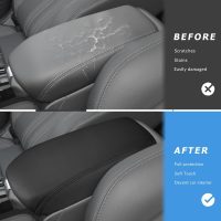 INTGET Center Console Cover for 2026 Honda HRV/HR-V Accessories 2023 2024 2025 Leather Car Armrest Arm Rest Box Lid Middle Console Seat Cover Protector (Black Stitches, 2023+) - Image 5