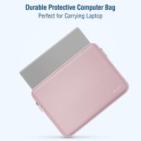 MOSISO Laptop Case 13.3 inch, 13-13.3 inch Laptop Sleeve Bag Compatible with MacBook Air/Pro 13 / Pro 14, HP Dell ASUS Lenovo Notebook, Neoprene Computer Sleeve Bag with Small Case, Baby Pink - Image 5