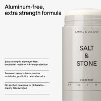 SALT & STONE Aluminum Free Deodorant | Extra Strength 48 Hour Protection for Women & Men | Made with Seaweed Extracts, Shea Butter & Prebiotics (Santal & Vetiver) - Image 5