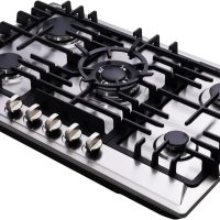 Gas Cooktop 30 Inch, Stainless Steel 5 Burners Gas Stovetop Built-in LPG/NG Convertible Gas Cooktop Dual Fuel Sealed Gas Stove - Image 5