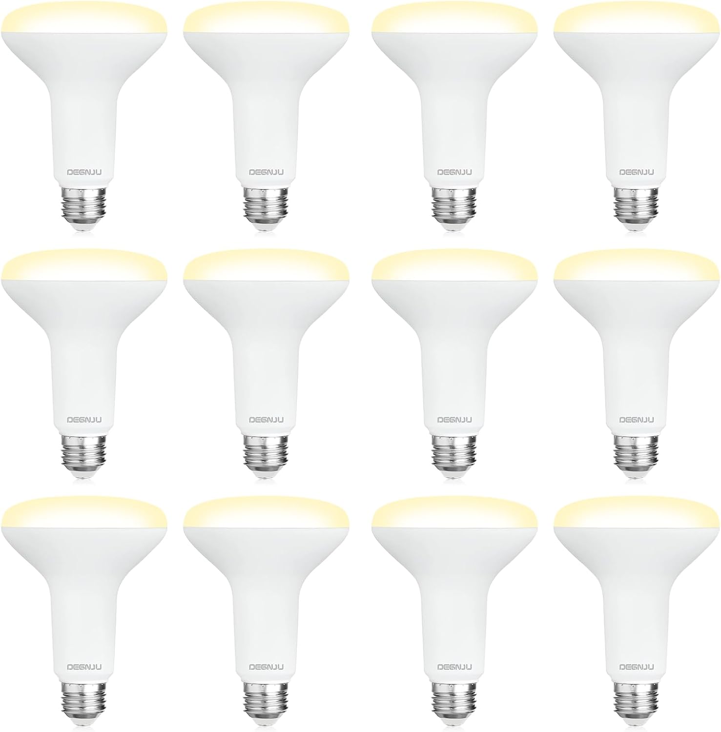 12 Pack BR30 LED Recessed Light Bulb, Dimmable Indoor Flood Light Bulbs CRI80 7W Equivalent 65W 2700K Soft White 650 Lumens, 15000 Lifetime Hours E26 Base LED Can Light Bulb, Flicker-Free