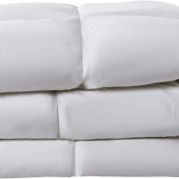 Serta Goose Feather Down Fiber Cotton Comforter Queen Size - 100% Cotton Duvet Insert - Hotel Luxury Hypoallergenic Bedding Comforter All Season Medium Warmth 90 x 90 Inch White - Image 10
