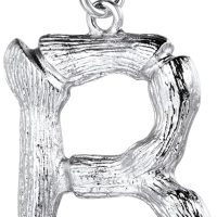 Statement Bamboo Necklace for Women14K Gold/Silver Plated Initial Name Pendant Necklace Big Bamboo Letter Charm Necklace - Image 5
