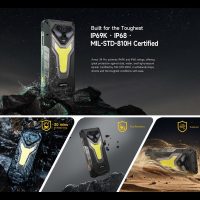 Ulefone Armor 34 PRO 5G AI Rugged Smartphone with Projector.25500mAh(66W),32GB+512GB Andriod 15 Phone,6.95 FHD+ IP68 Waterproof,64MP+50MP+50MP Camera,1100 LMS LED Light,Widevine L1,NFC,IR Blaster - Image 8
