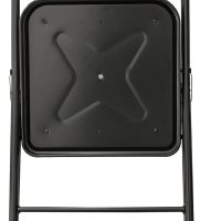 Amazon Basics Comfortable Vinyl-Padded Metal Steel Folding Chairs, Black, 4-Pack - Image 6