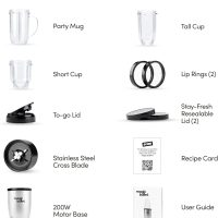 Magic Bullet Blender, Small, Silver, 11 Piece Set - Image 8
