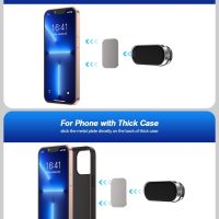 2 Pack Magnetic Phone Holder for Car, Upgrade Magnet - 360 Rotation and Easy Installation, Compatible with All Smartphones,Dashboard Car Phone Holder,Must be Used Together with Iron Sheets - Image 7
