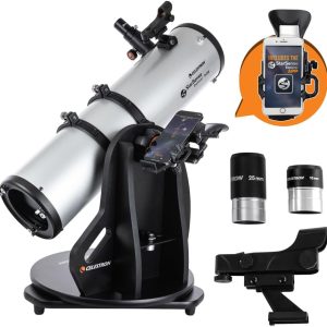 Celestron StarSense Explorer 150AZ App-Enabled Telescope – 150mm Tabletop Dobsonian with Smartphone Dock & StarSense App – iPhone & Android Compatible – Easy-to-Use for Beginners