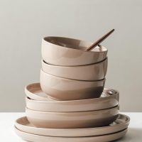 Famiware Milkyway Plates and Bowls Set, 12 Pieces Dinnerware Sets, Dishes Set for 4, Cinnamon Brown - Image 8