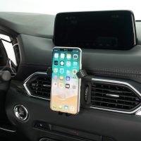 BEERTE Phone Holder fit for Mazda CX-5 2017-2025 Adjustable Air Vent Car Dashboard Cell Phone Mount Carbon Fiber Pattern Gravity Phone Mount fit for Any inches Smartphone - Image 3